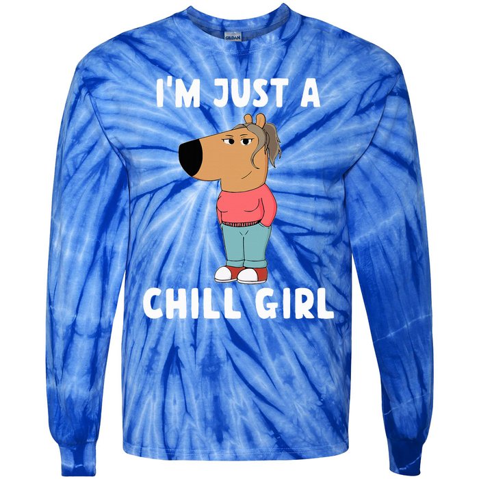 IM Just A Chill Girl Tie-Dye Long Sleeve Shirt