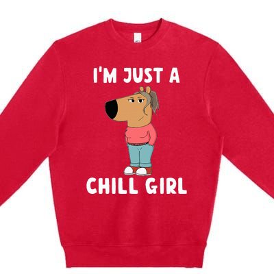 IM Just A Chill Girl Premium Crewneck Sweatshirt