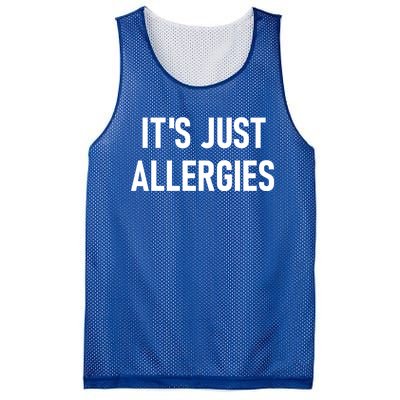 It's Just Allergies Funny Sarcastic Jokes Family Cute Gift Mesh Reversible Basketball Jersey Tank