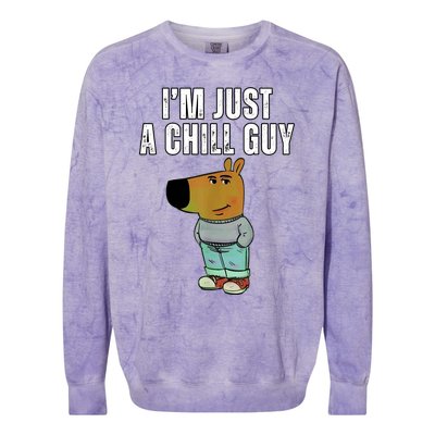 IM Just A Chill Guy Funny Meme Colorblast Crewneck Sweatshirt