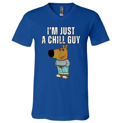 IM Just A Chill Guy Funny Meme V-Neck T-Shirt