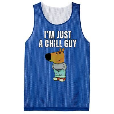 IM Just A Chill Guy Funny Meme Mesh Reversible Basketball Jersey Tank