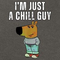 IM Just A Chill Guy Funny Meme Cotton Canvas Backpack