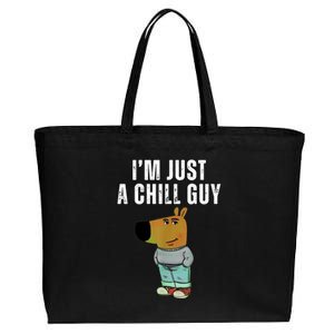 IM Just A Chill Guy Funny Meme Cotton Canvas Jumbo Tote