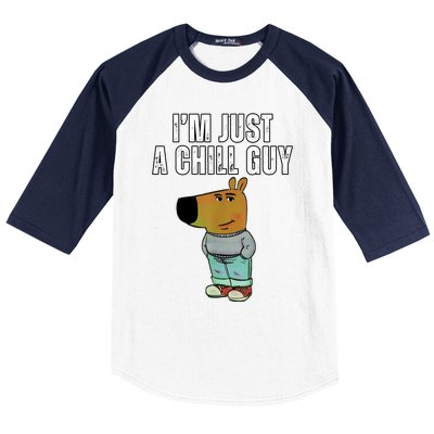 IM Just A Chill Guy Funny Meme Baseball Sleeve Shirt