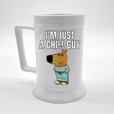 IM Just A Chill Guy Funny Meme Beer Stein