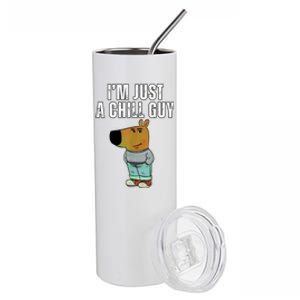 IM Just A Chill Guy Funny Meme Stainless Steel Tumbler