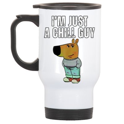 IM Just A Chill Guy Funny Meme Stainless Steel Travel Mug