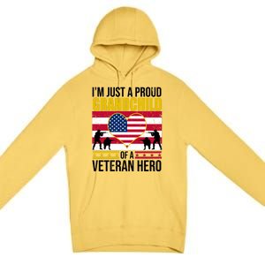 I'm Just A Proud Grandchild Of A Veteran Hero Premium Pullover Hoodie