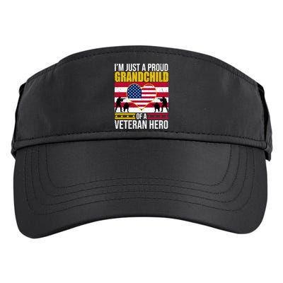 I'm Just A Proud Grandchild Of A Veteran Hero Adult Drive Performance Visor