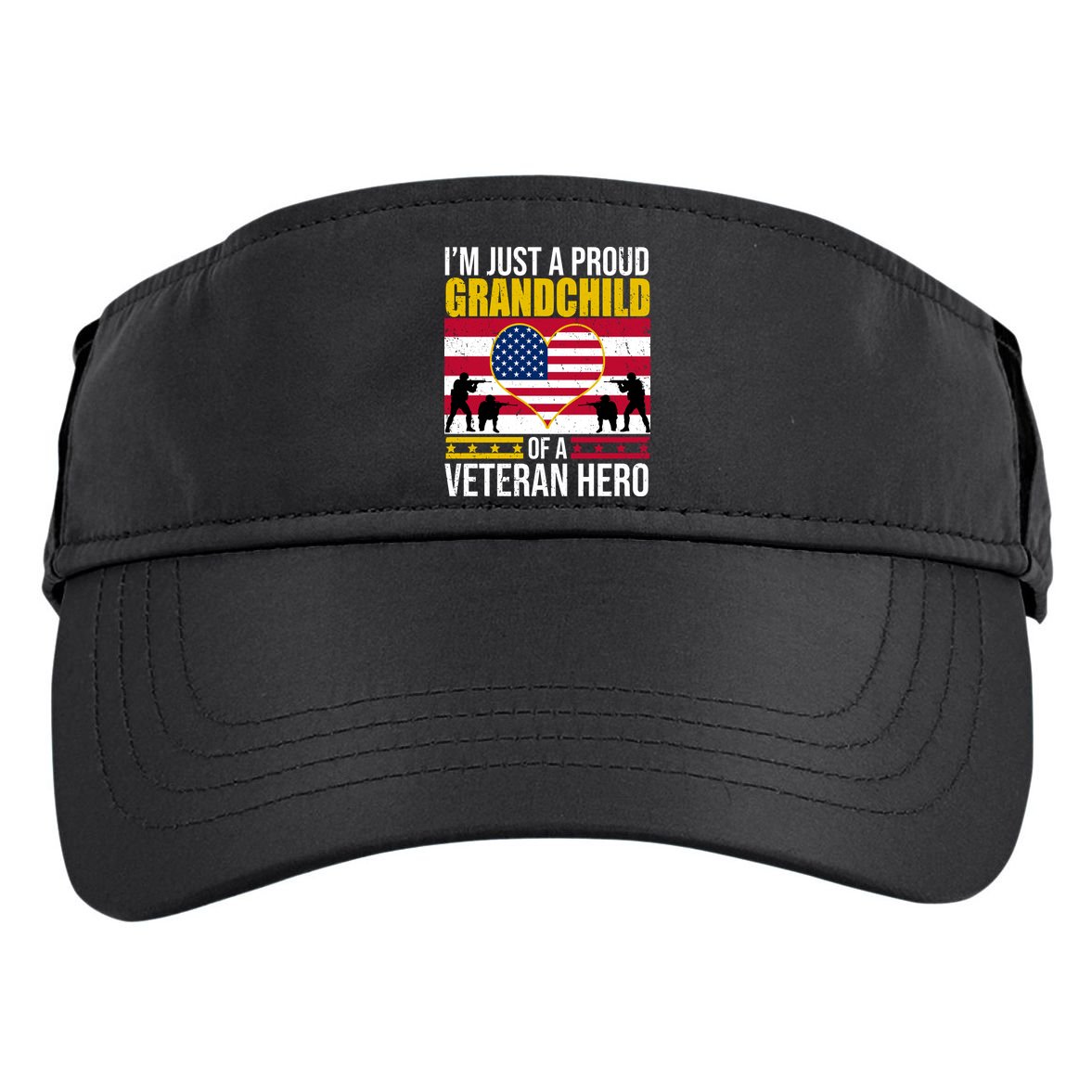 I'm Just A Proud Grandchild Of A Veteran Hero Adult Drive Performance Visor