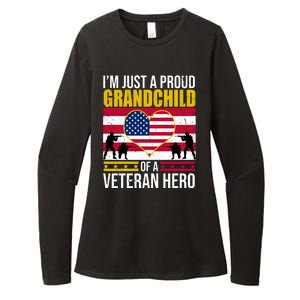 I'm Just A Proud Grandchild Of A Veteran Hero Womens CVC Long Sleeve Shirt