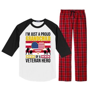 I'm Just A Proud Grandchild Of A Veteran Hero Raglan Sleeve Pajama Set