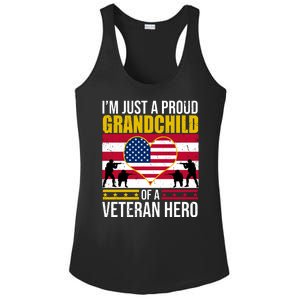 I'm Just A Proud Grandchild Of A Veteran Hero Ladies PosiCharge Competitor Racerback Tank