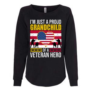 I'm Just A Proud Grandchild Of A Veteran Hero Womens California Wash Sweatshirt