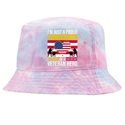 I'm Just A Proud Grandchild Of A Veteran Hero Tie-Dyed Bucket Hat