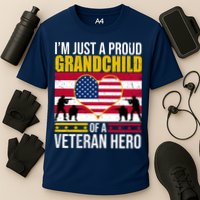 I'm Just A Proud Grandchild Of A Veteran Hero Cooling Performance Crew T-Shirt