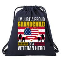 I'm Just A Proud Grandchild Of A Veteran Hero Drawstring Bag