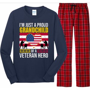 I'm Just A Proud Grandchild Of A Veteran Hero Long Sleeve Pajama Set