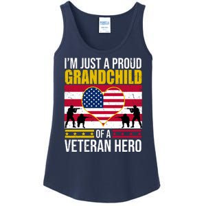 I'm Just A Proud Grandchild Of A Veteran Hero Ladies Essential Tank