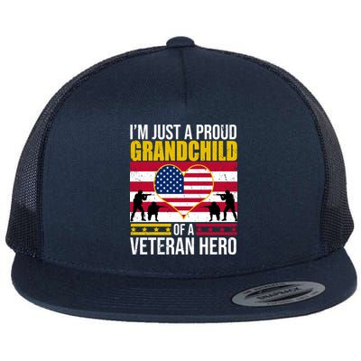 I'm Just A Proud Grandchild Of A Veteran Hero Flatbill Hat