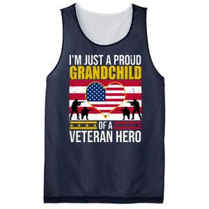 I'm Just A Proud Grandchild Of A Veteran Hero Mesh Reversible Basketball Jersey Tank