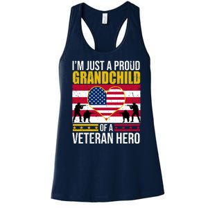 I'm Just A Proud Grandchild Of A Veteran Hero Women's Racerback Tank