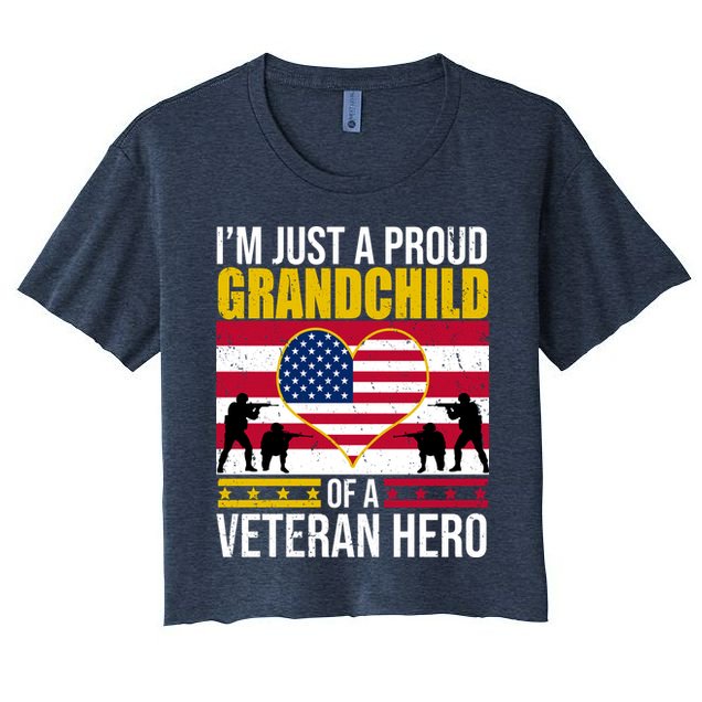 I'm Just A Proud Grandchild Of A Veteran Hero Crop Top