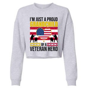 I'm Just A Proud Grandchild Of A Veteran Hero Cropped Pullover Crew