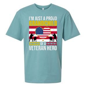 I'm Just A Proud Grandchild Of A Veteran Hero Sueded Cloud Jersey T-Shirt