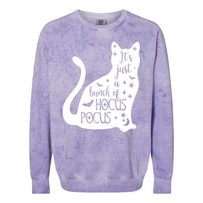 It's Just A Bunch Of Hocus Pocus Cat Colorblast Crewneck Sweatshirt