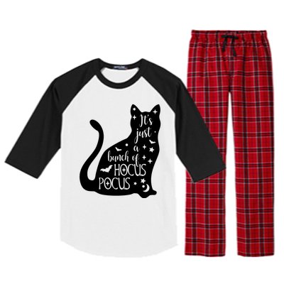 It's Just A Bunch Of Hocus Pocus Cat Raglan Sleeve Pajama Set