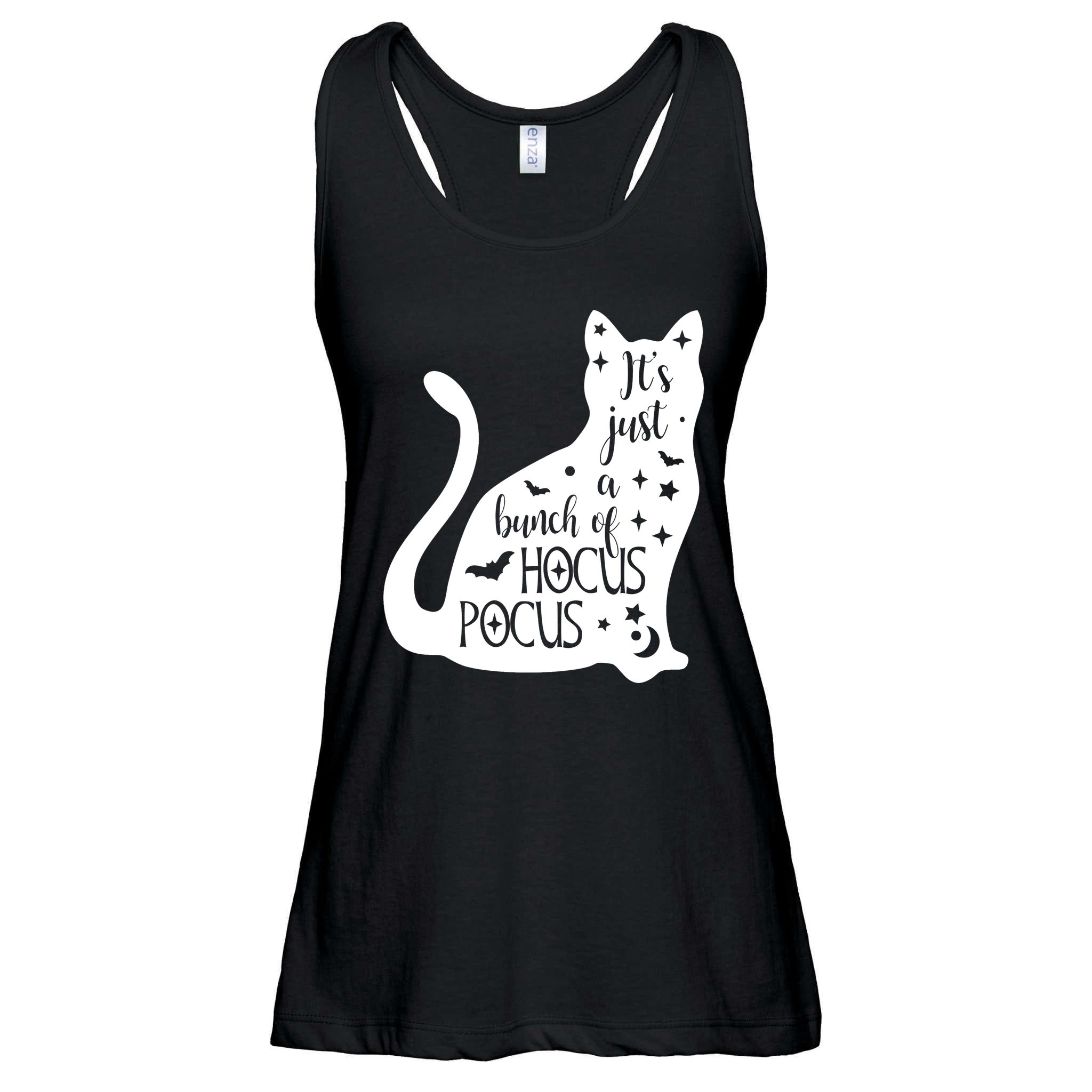 It's Just A Bunch Of Hocus Pocus Cat Ladies Essential Flowy Tank