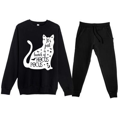 It's Just A Bunch Of Hocus Pocus Cat Premium Crewneck Sweatsuit Set