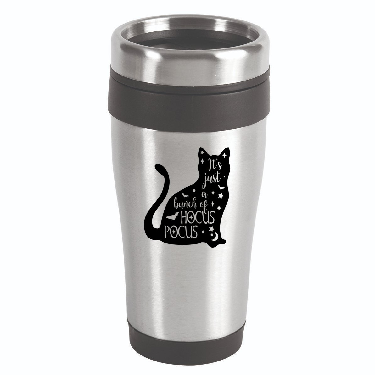 It's Just A Bunch Of Hocus Pocus Cat 16oz Travel Tumbler