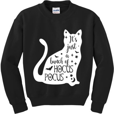 It's Just A Bunch Of Hocus Pocus Cat Kids Sweatshirt