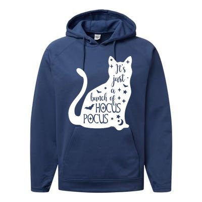 It's Just A Bunch Of Hocus Pocus Cat Performance Fleece Hoodie