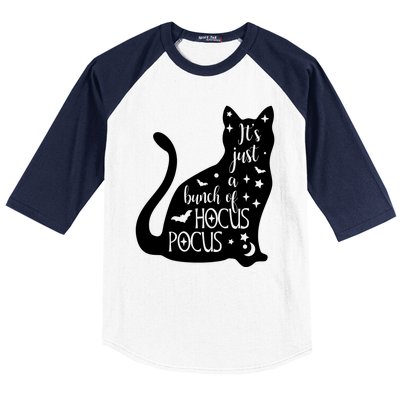 It's Just A Bunch Of Hocus Pocus Cat Baseball Sleeve Shirt