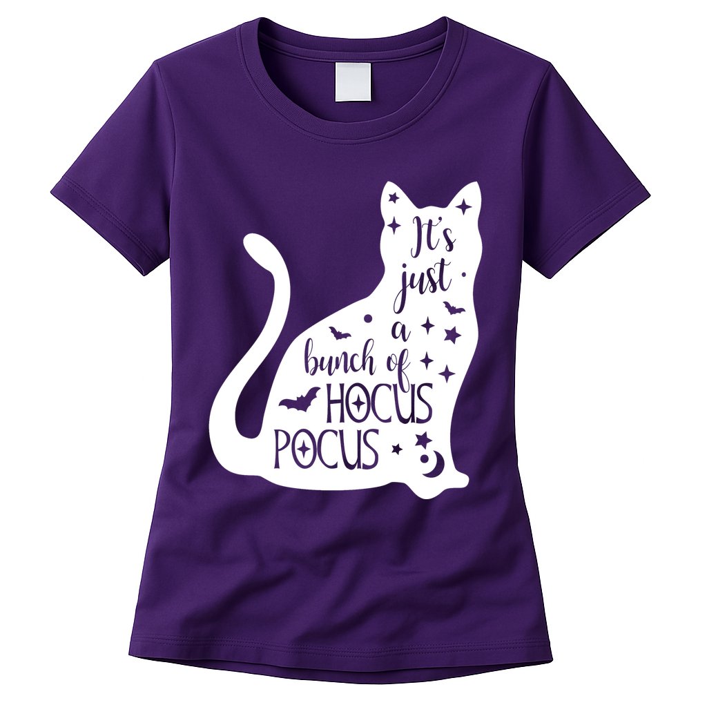 It's Just A Bunch Of Hocus Pocus Cat Womens T-Shirt