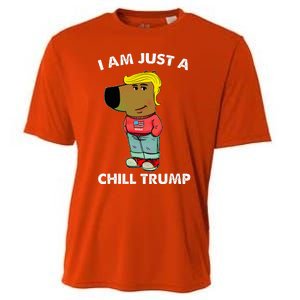 Im Just A Chill Trump Dog Lover Trump Fun Cooling Performance Crew T-Shirt