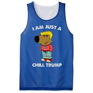 Im Just A Chill Trump Dog Lover Trump Fun Mesh Reversible Basketball Jersey Tank