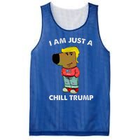 Im Just A Chill Trump Dog Lover Trump Fun Mesh Reversible Basketball Jersey Tank