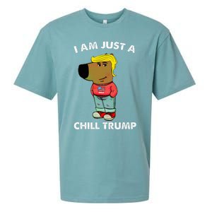 Im Just A Chill Trump Dog Lover Trump Fun Sueded Cloud Jersey T-Shirt