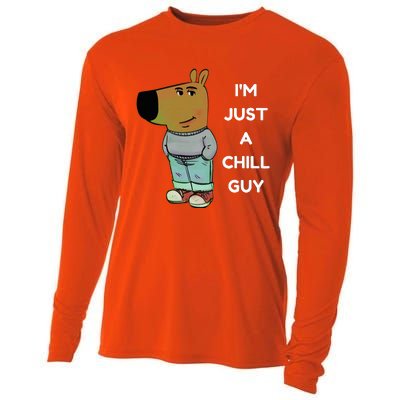 IM Just A Chill Guy Meme Cooling Performance Long Sleeve Crew