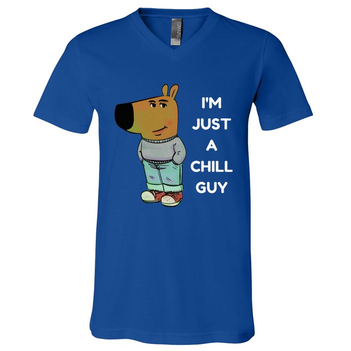 IM Just A Chill Guy Meme V-Neck T-Shirt