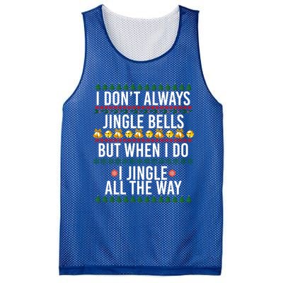 I Jingle All The Way Funny Christmas Holiday Costume Gift Mesh Reversible Basketball Jersey Tank