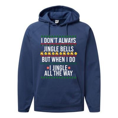 I Jingle All The Way Funny Christmas Holiday Costume Gift Performance Fleece Hoodie