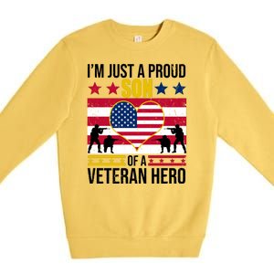 I'm Just A Proud Son Of A Veteran Hero Premium Crewneck Sweatshirt