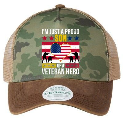 I'm Just A Proud Son Of A Veteran Hero Legacy Tie Dye Trucker Hat