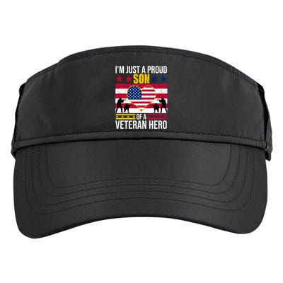 I'm Just A Proud Son Of A Veteran Hero Adult Drive Performance Visor